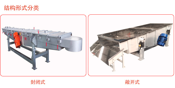 振動輸送機分為封閉式與敞開式兩種。