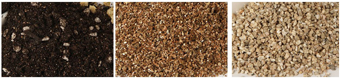 砂土，黃土，石粉等物料展示。