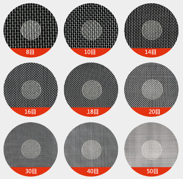 不同目數(shù)篩網展示