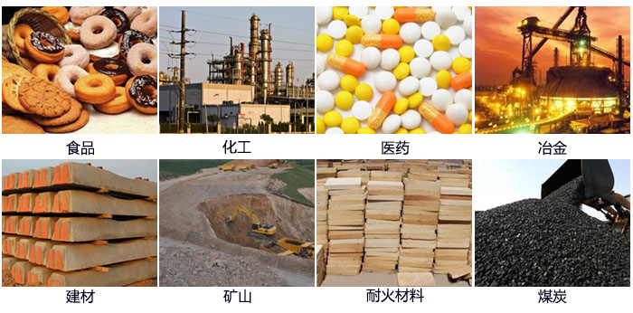 DH-800振動篩適用的行業(yè)：食品，化工，醫(yī)藥，冶金，建材，礦山，耐火材料，煤炭。