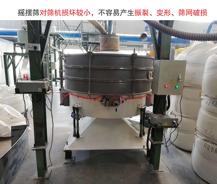 搖擺篩沒有振動(dòng)力借助的主要是篩箱搖晃，所以磨損較小。