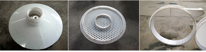 塑料防腐蝕振動(dòng)篩防塵蓋，網(wǎng)架，篩框展示圖。