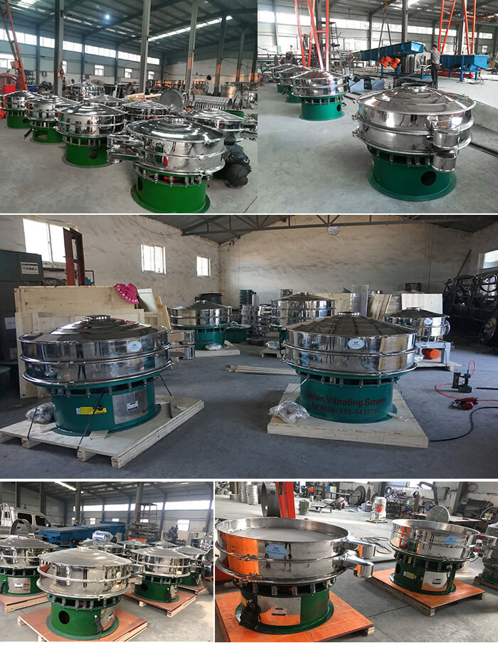 展示廳展示旋振篩，批量展示不銹鋼振動(dòng)篩，包裝氣體保護(hù)振動(dòng)篩，批量展示碳鋼旋振篩